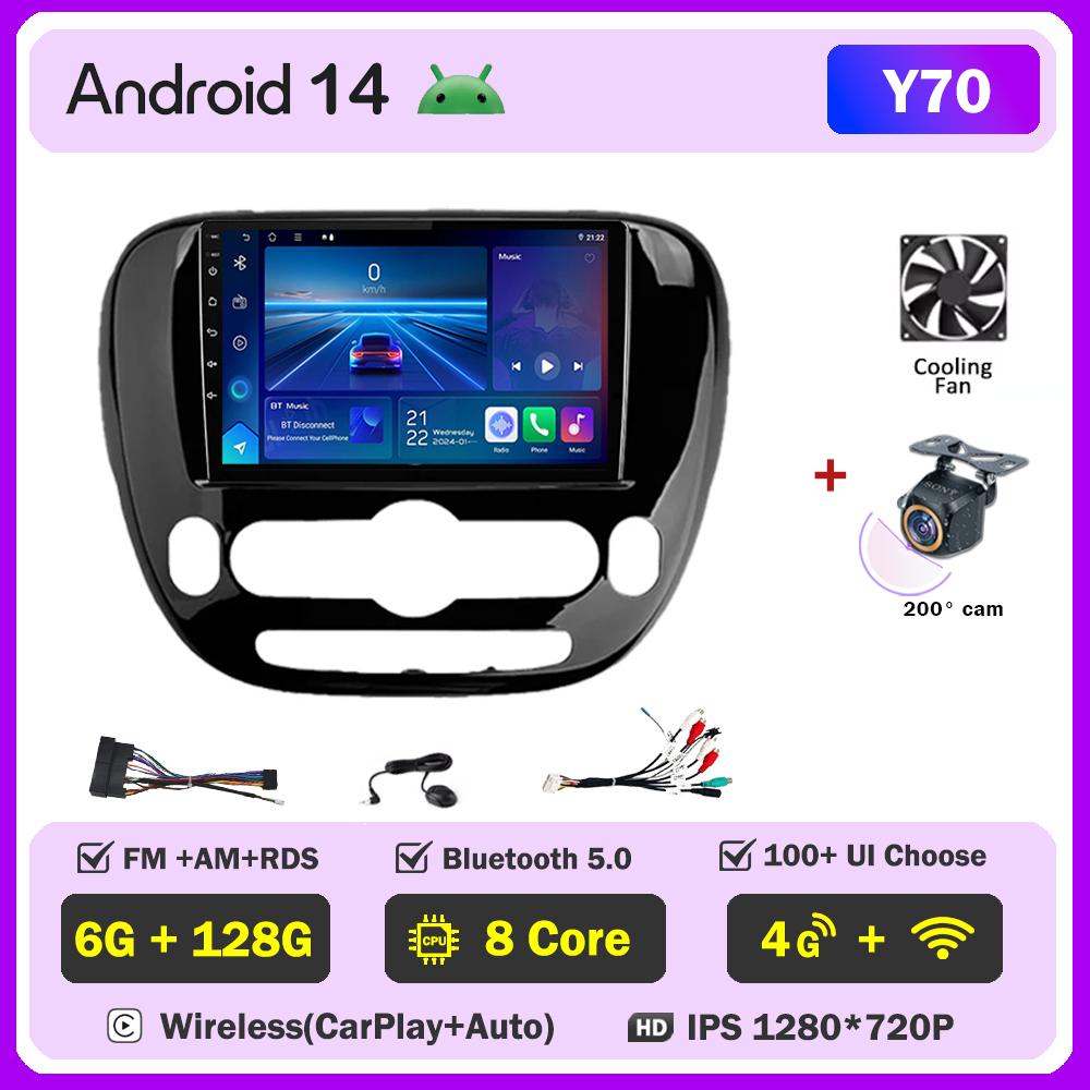 Для KIA Soul 2013-2019 Автомобильный радиоплеер Car Carplay Screen Autoradio Mirror Link Car Intelligent Systems Сенсорный экран AutoMotive