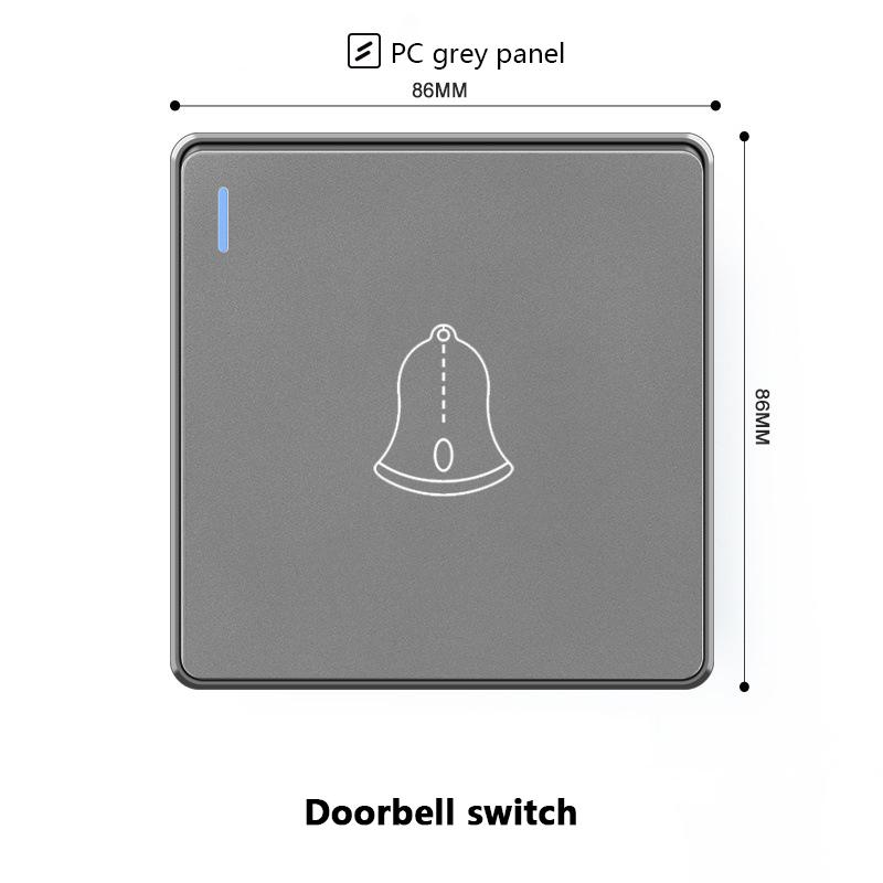 Wall Doorbell Switch Reset Push Button Wire Drawing Panel,EU/UK/US/Standard Home Hotel Doorbell Automatic Reset Button Switch 86