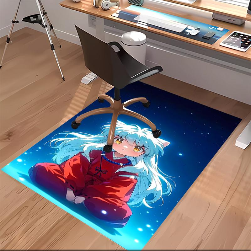 Inuyasha Printed Absorbent Washable Carpet, Non-Slip Bathroom Mats, Kitchen Rugs, Yoga Mat,Living Room Entrance, Camping Picnic Rugs