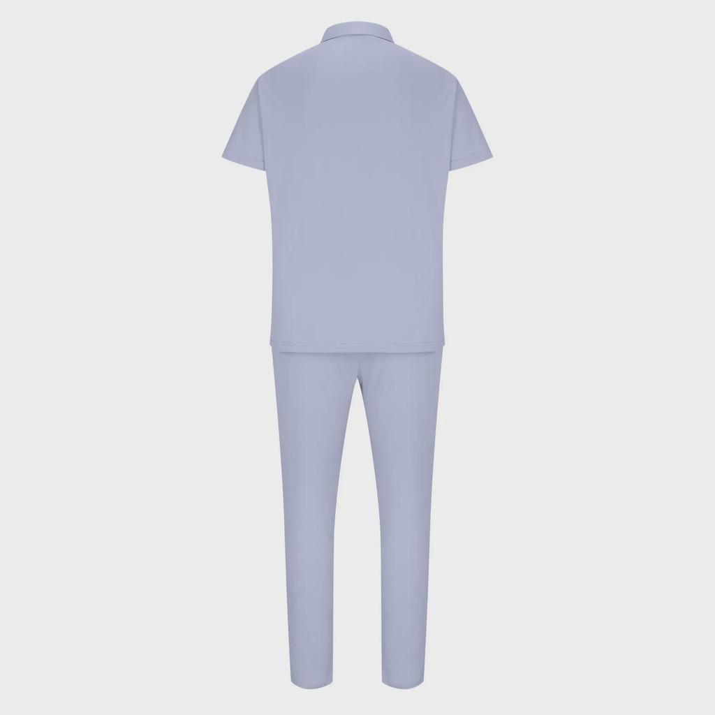 Мужские летние костюмы: Новый молодежный спортивный комплект из рубашки поло и повседневных брюк