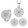 High-End Sunflower Personality Temperament Micro-Inlaid Zircon Small Necklace Jewelry Set