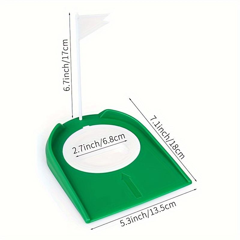 Golf Putting Trainer with Flag Indoor Golf Practice Putting Cup Hole Portable Putter Training Aid for Home Office Golfers 5