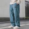 Autumn Winter Men's Casual Pants Striped Corduroy Loose Fashion Cargo Straight Pants Fitness Sports Hip Hop Pants