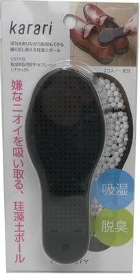 Anesti Diatomaceous Earth Shoes PP Tablet L Black Ширина 15 x Глубина 6 x Высота Karari Deodorizing HO1943 Набор из 2 шт. Приблизительно. 1.5cm