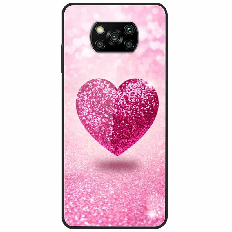 For Poco X3 Pro Case Fashion Cute Tempered Glass Luxury Coque Covers for Xiaomi Poco X3 NFC Cases PocoX3 X 3 Bumper Protector