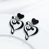 New Music Love Heart Acrylic Earrings for Women Creative Musical Note Peach Drop Earring Trendy Jewelry Valentine's Day Gifts