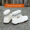 Women's Fashionable Anti Slip Waterproof Wear Resistant Cotton Midsole Rain Shoes Lightweight Rubber Shoes