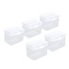 5PCS Sponge Transparent Storage Box Multipurpose Portable Clear Small Plastic Container