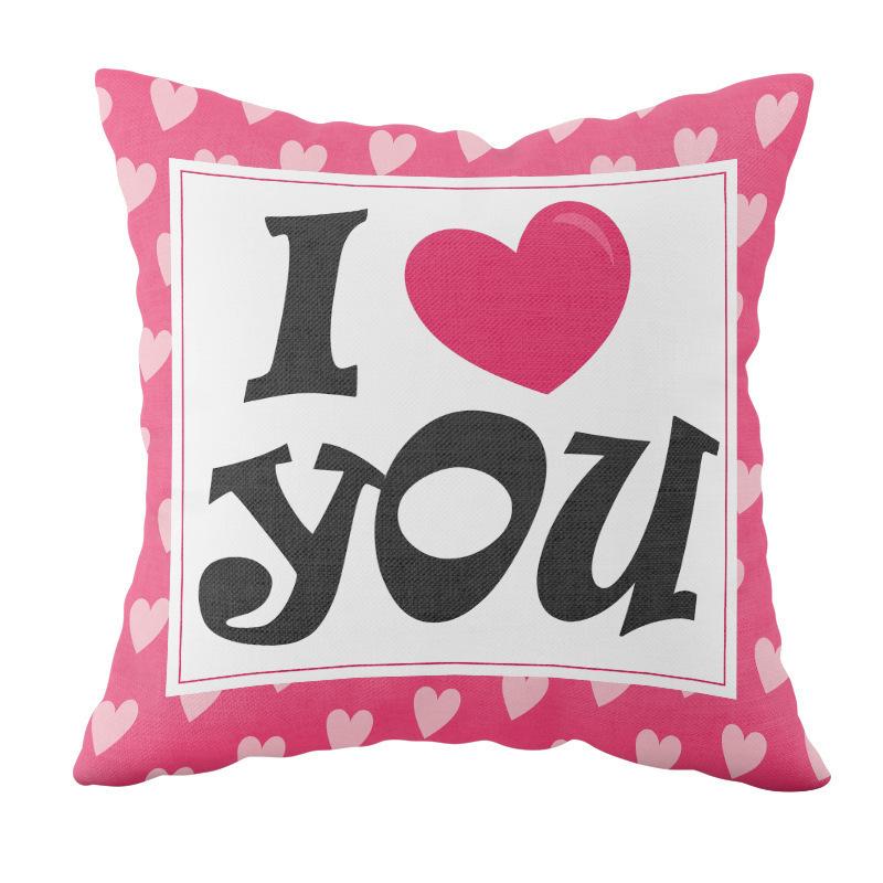Подушка на День святого Валентина, короткий плюш, наволочка с принтом «Любовь», автомобильная, прикроватная, подарок