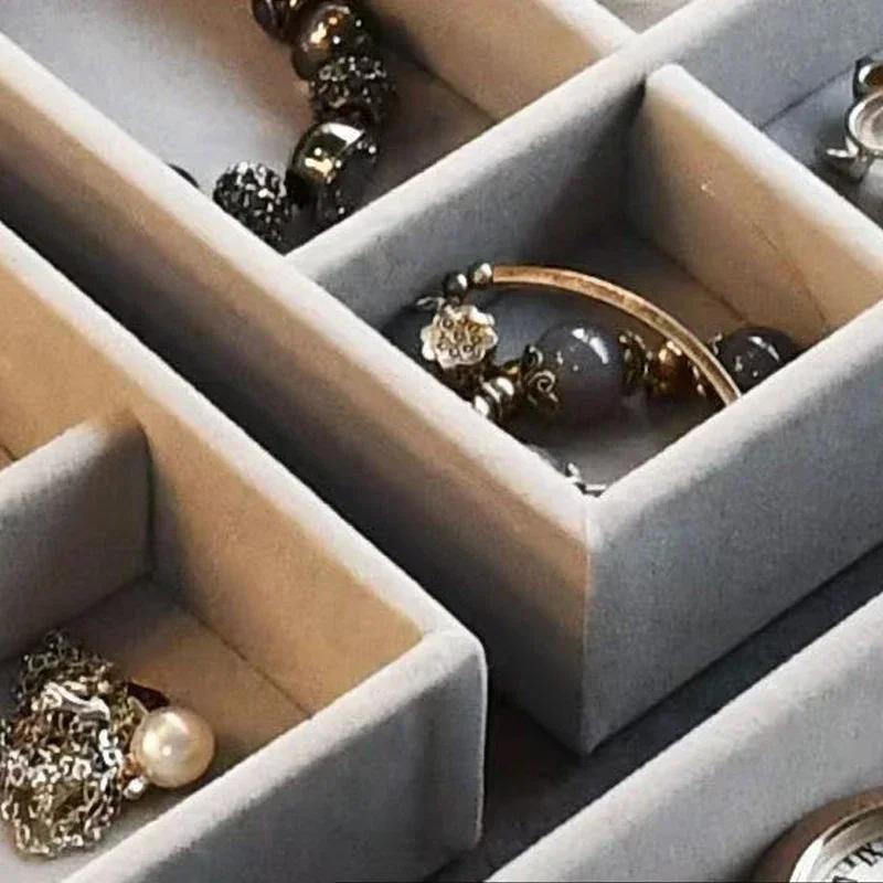 Новая Вместимость Высококачественная Изысканная Антиокислительная Настольная Шкатулка для Ювелирных Изделий с Тремя Ящиками для Браслетов, Колец и Других Ювелирных Изделий, Большой Ящик для Хранения