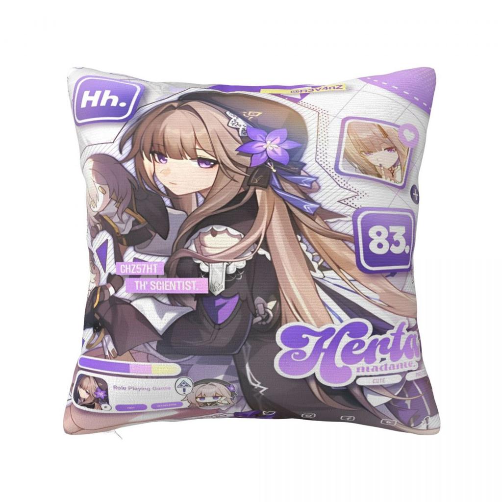 Honkai: Star Rail Printing Pillowcase Cushion Cover Anime Cartoon Throw Pillow Cover Warm Sofa Decorations Square Multi-Size
