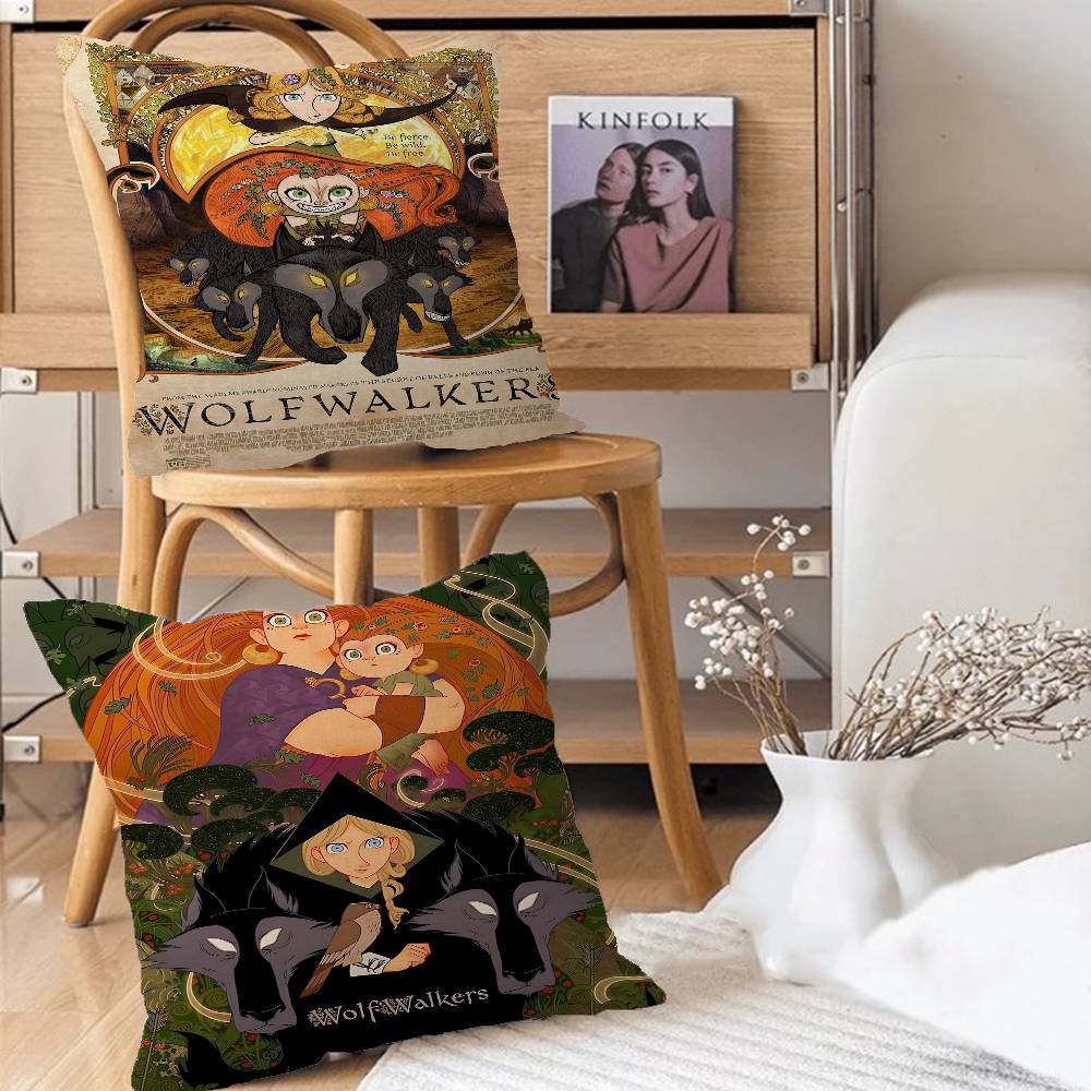 Anime W-Wolfwalker Stitch Lucky Dragon pillow cover sofa cushion cover home room decoration children gift