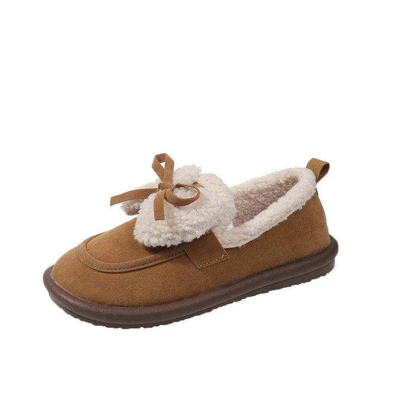 2024 женская осенне-зимняя бархатная обувь, теплая хлопковая обувь для мам, обувь на плоской подошве для беременных