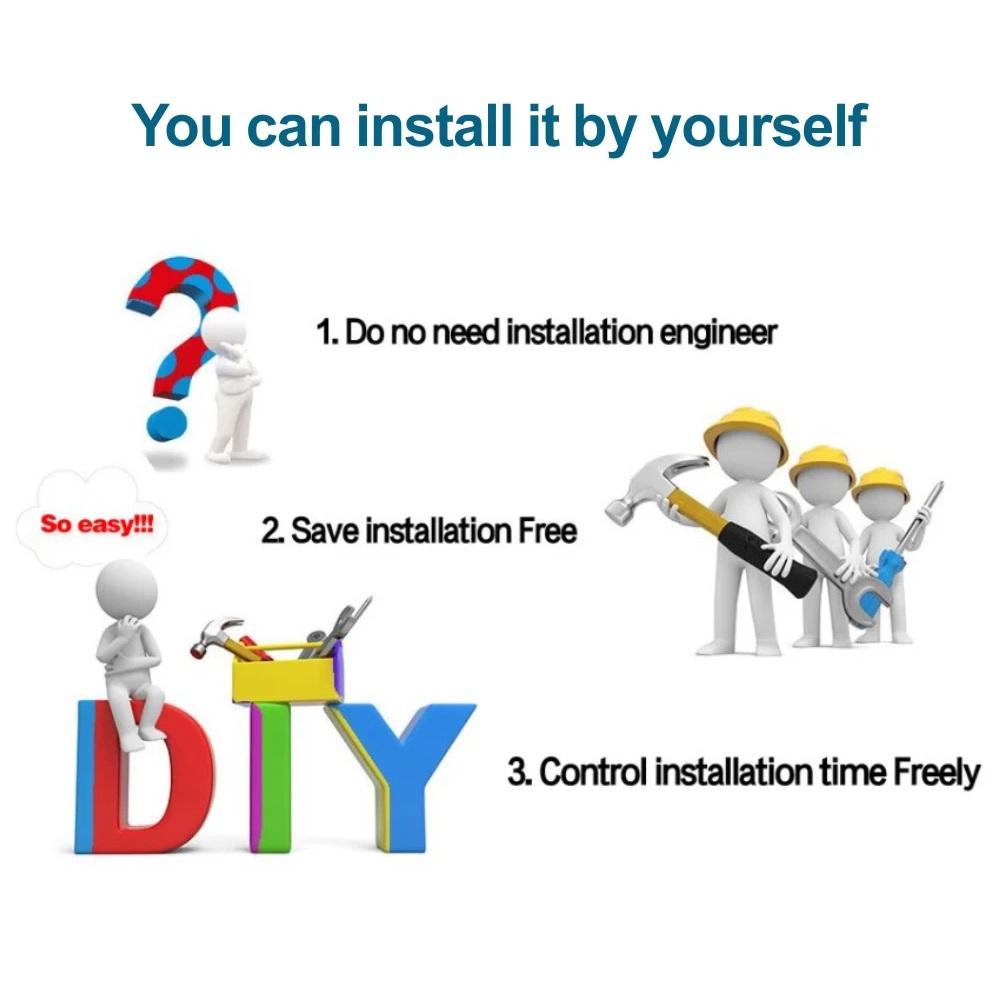 Solar Street Light Three Screen Monitoring Camera, Outdoor Day and Night Full-color Mobile Phone Remote Wireless Camera