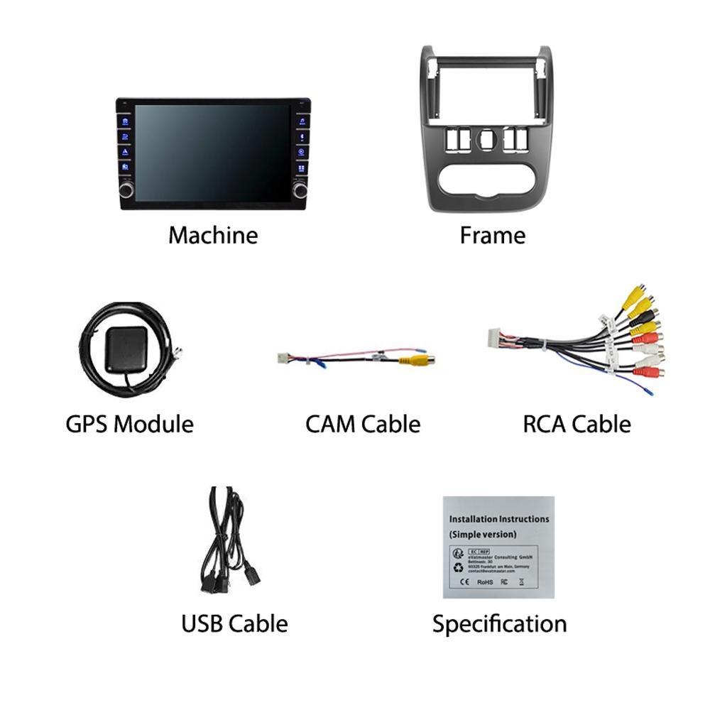 Android 2 Din Car Radio Multimedia Video Player for Lada Largus 2012-2020 With Button Knob GPS Navigation Audio 1+16GB