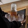 Набор кувшина для воды и стаканов Винтажный набор стаканов для ночного питья Прозрачный прикроватный стакан Кувшин для воды, чая, сока