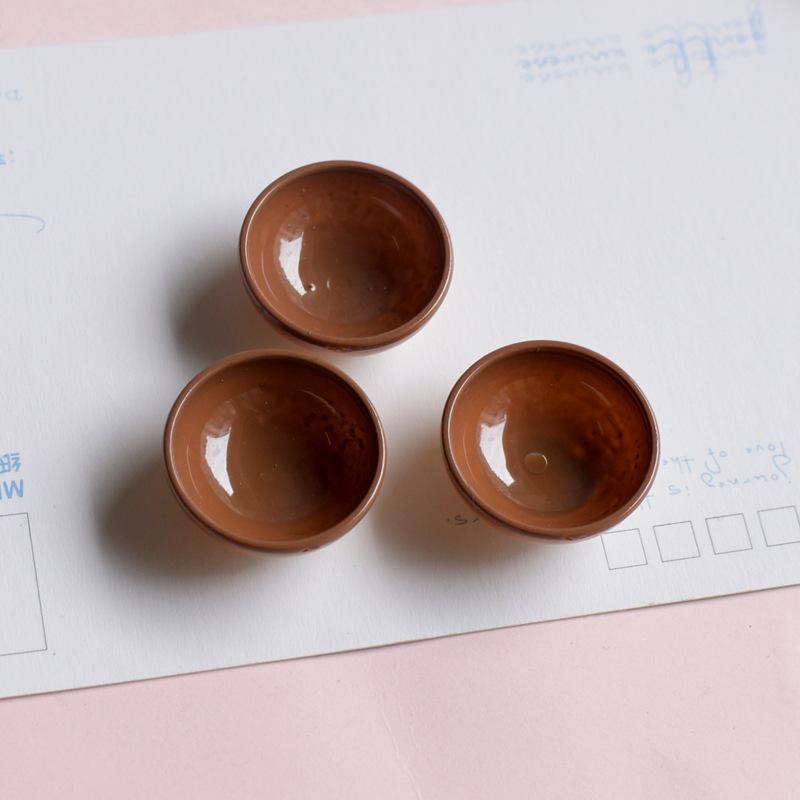 10 шт., миниатюрная миска, блюдо, круглая, масштаб 1/12, кукольный домик, кухонный аксессуар для столовой