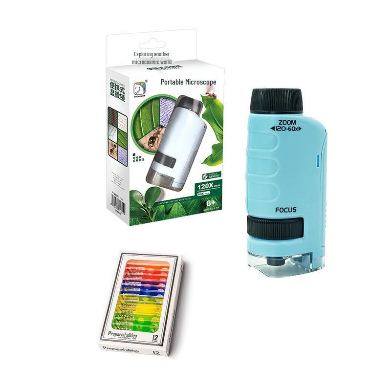 Портативный HD микроскоп для детей - Образовательная научная игрушка для экспериментов на открытом воздухе