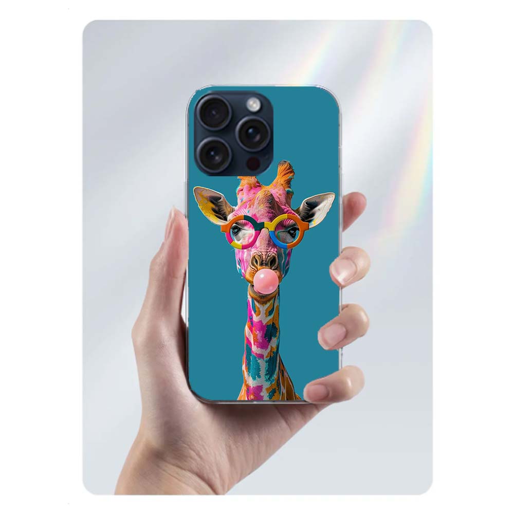 Прозрачный чехол для телефона с жирафами для iPhone 17 Air 16 Pro Max 15 Pro 14 Plus 17E 16E 11 13 12 Mini Чехлы Fundas C