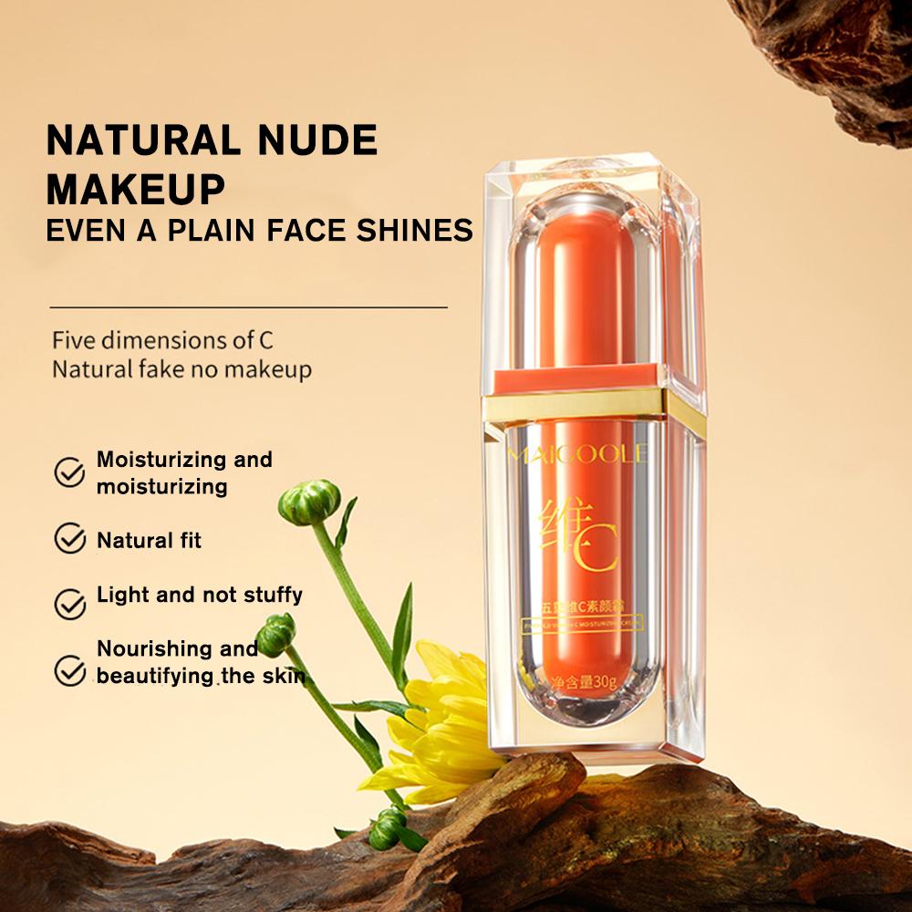 Тонизирующий крем с витамином С, отбеливающий VC, увлажняющий крем с пятью тонами, против морщин, старения, осветления прыщей, M2K7