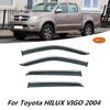 Для Toyota HILUX VIGO 2004 Защитный козырек Внешняя отделка Хромированные аксессуары Дефлекторы Козырьки Защитный козырек от дождя Дверные вентиляционные решетки Вентиляционный козырек
