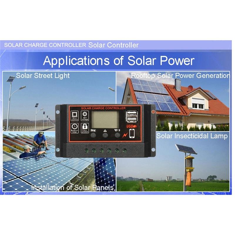 Контроллер солнечного зарядного устройства 10A-30A MPPT 12 В/24 В