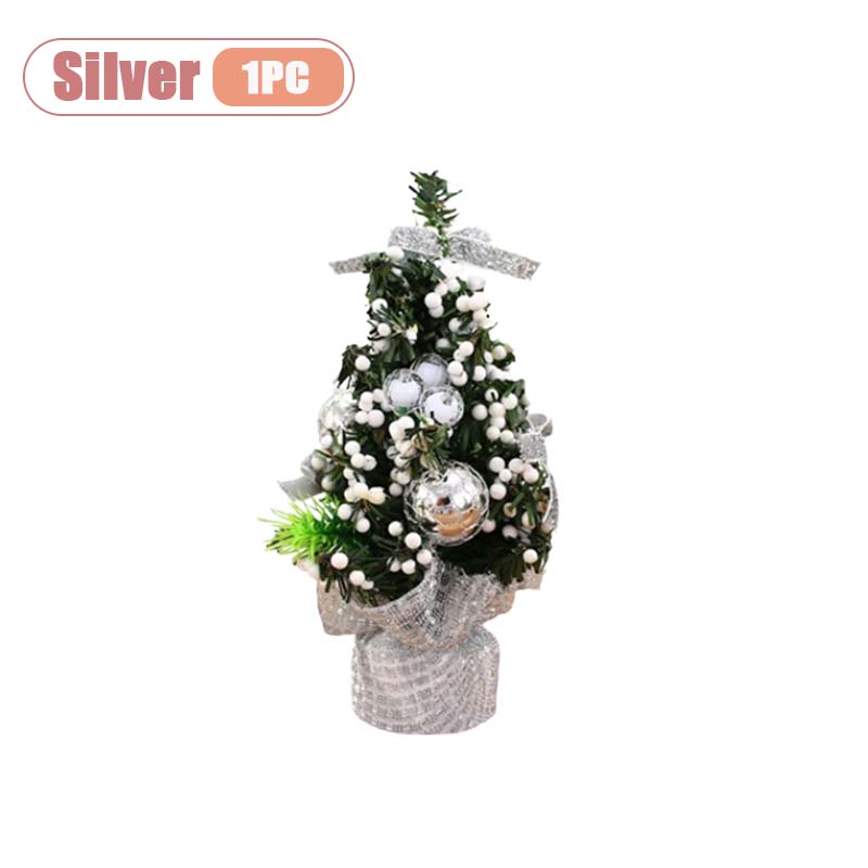 Mini Christmas Tree Small Desktop Tabletop Decoration Cute Festive Holiday Ornament for Kids Christmas Gift Winter Home Decor