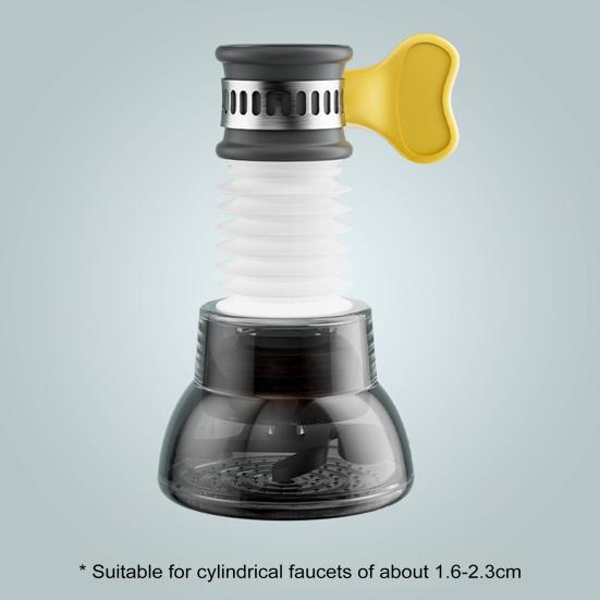 Faucet Filter 360 Degrees Rotatable Water Purifier with Reinforced Ring Durable Splash-Proof Kitchen Tap Filter for Home Restaurant