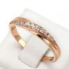 Wedding Ring For Women Lovers Simple Cubic Zirconia Rose Gold Color Fashion Jewelry R314