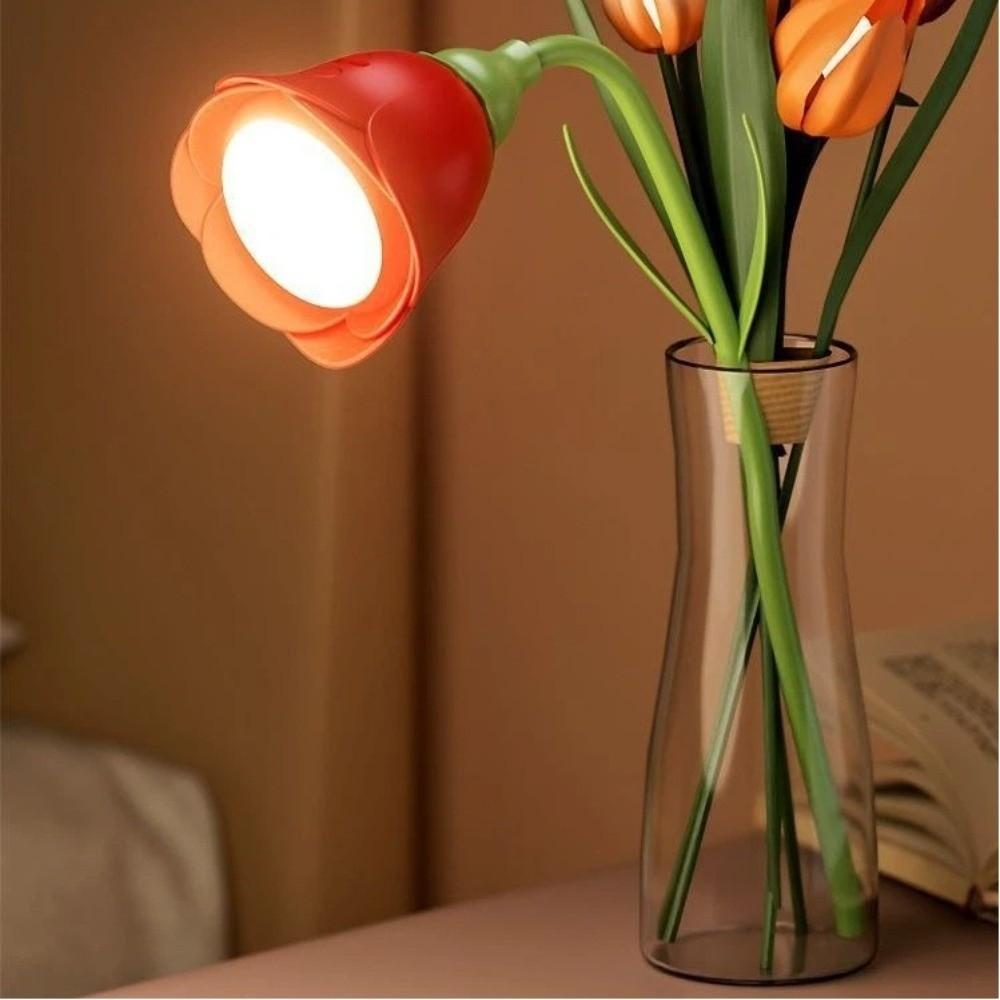 Bendable Rose LED Lamp with Brightness Memory Flower LED Table Lamp Flower Night Light Bedside