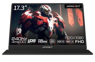 JAPANNEXT дюймовый мобильный монитор IPS панель разрешение Full HD 1920x1080 с умным чехлом PC 17.3 (Совместимость с Type C/MAC/встроенный динамик/антиглянцевое покрытие)
