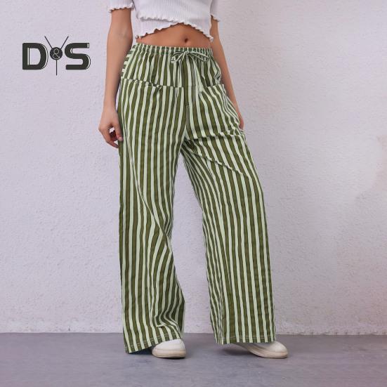 Женские длинные брюки с низкой посадкой, эластичной талией, регулируемыми шнурками, повседневными брюками с карманами, свободными широкими брюками