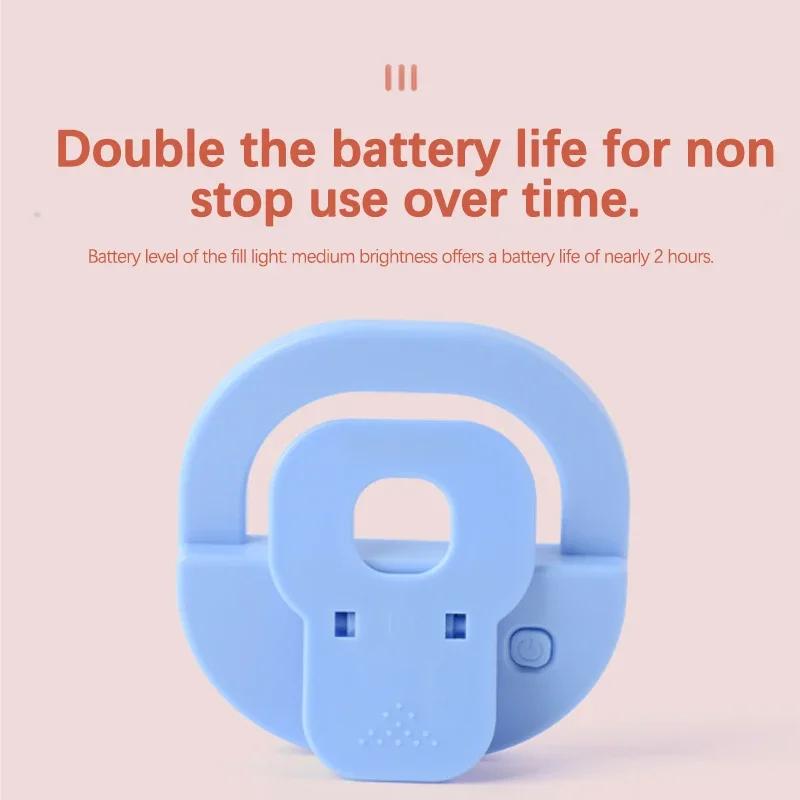 Mini Selfie Ring Light USB Portable Clip-on Led Phone Fill Light for 3-level Brightness Dimmable for Live Stream Selfie Makes Up