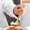 Половник для супа с длинной ручкой, золотой, кухонная посуда, ложки из нержавеющей стали, черпак, дуршлаг, кухонная утварь, кухонные принадлежности