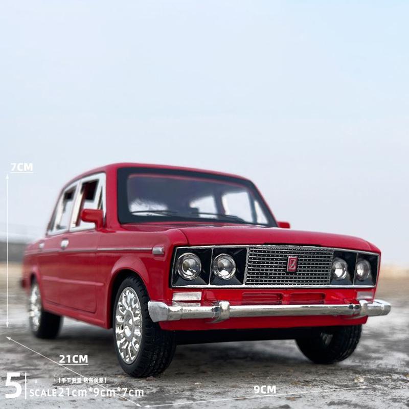 ABBR1 1:18 LADA 2106 Alloy Die Cast Toy Car Model Sound and Light Children's Toy Collectibles Birthday gift