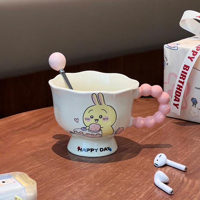 Birthday Gift for Girls Cute Usaqi Ceramic Mug for Friends and Classmates Children's Souvenir Graduation Gift