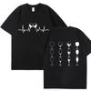 Wine ECG Graphic Tee Shirt Bestie Funny Drinking Lover Shirt for Women Summer Fashion Y2k Tops Aesthetic Clothing Female T-shirt