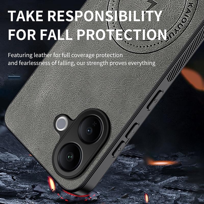 Кожаный мягкий бампер, задняя крышка для телефона vivo V60 V50 Lite, магнитная защитная крышка Magsafing для VIVO Y21D Y31 5G для Magsafe