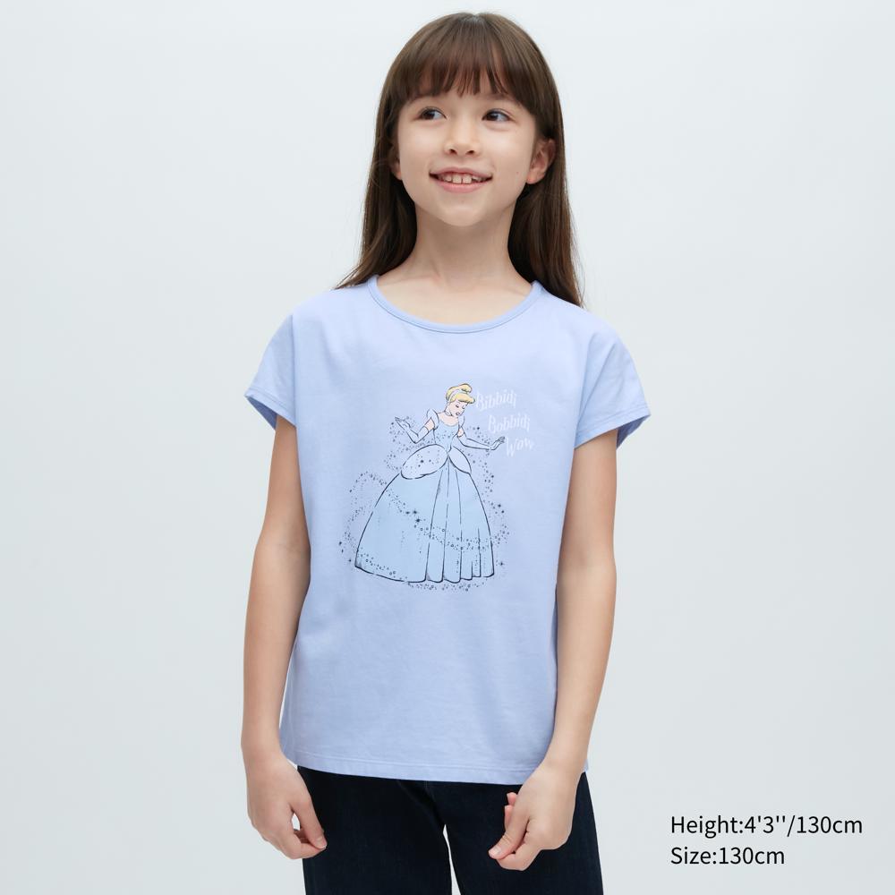 Uniqlo GIRLS Disney UT Графическая футболка с коротким рукавом A