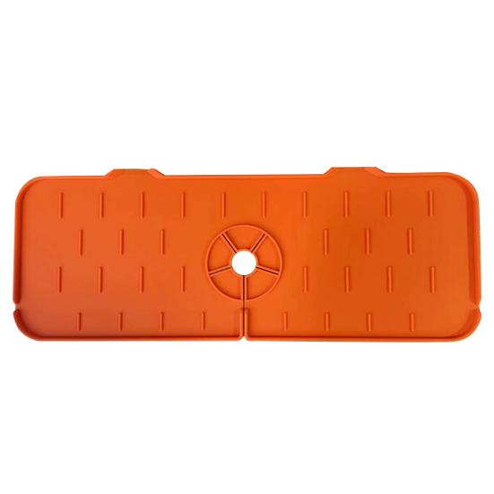 Faucet Drain Mat Kitchen Bathroom Prevents Water Splashes Keeps Countertop Dry Quick Drainage Non-skid Leakproof Faucet Drip Protector Sink