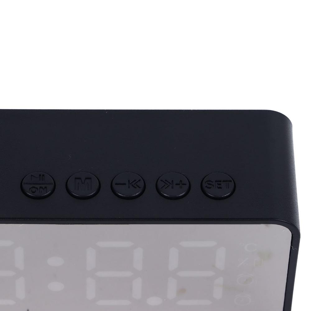 5.0 Bluetooth Mirror Surface Alarm Clock Rechargeable Bluetooth Speaker Home Decoration
