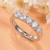5 камней 3,5 мм 0,2 карата Кольца с муассанитом для женщин Half Enternity Lab Diamond Band S925 Стерлинговое серебро с покрытием из 18-каратного золота GRA