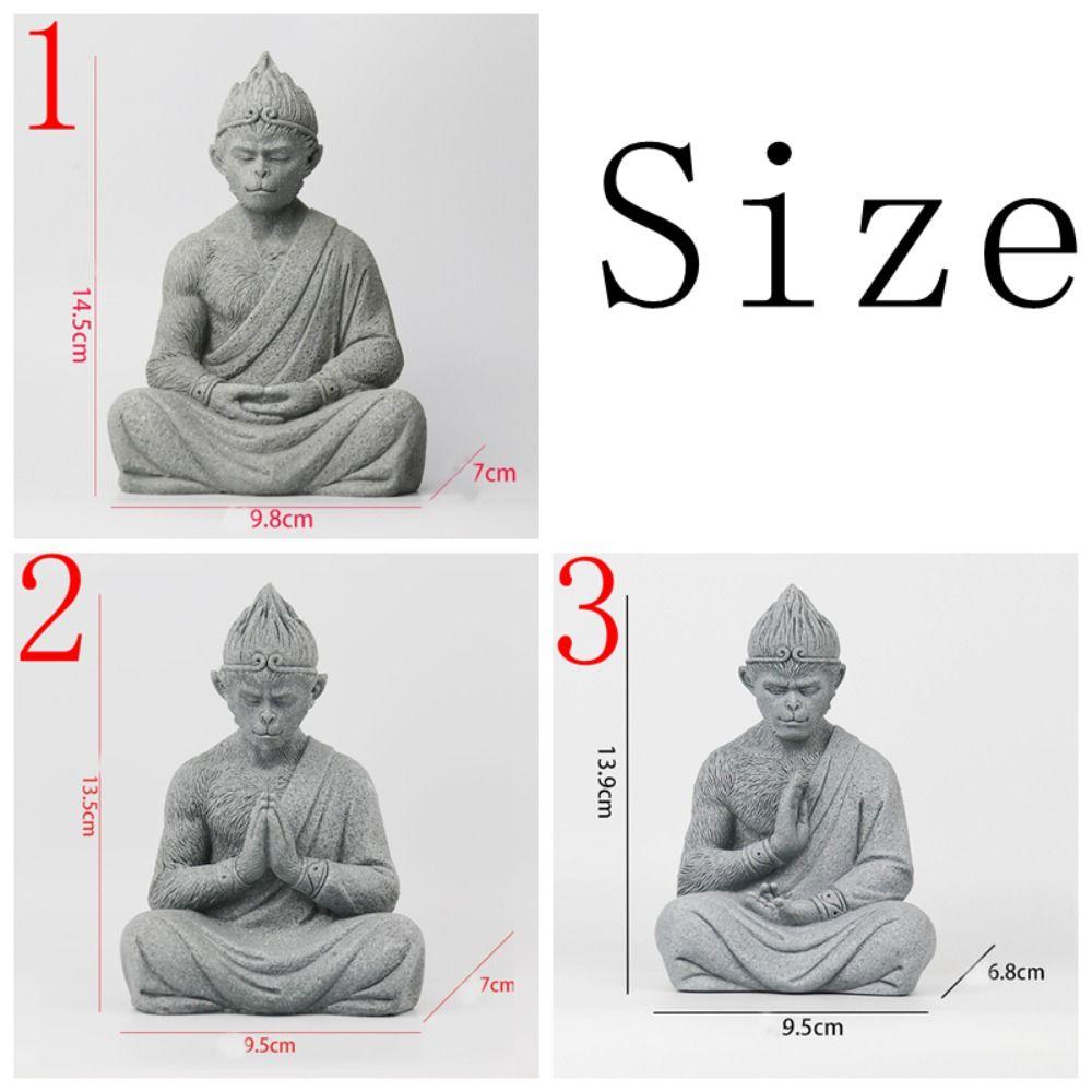 Милая статуя короля обезьян, будда, сад обезьян, статуя будды, монах Укун, статуэтка для спальни