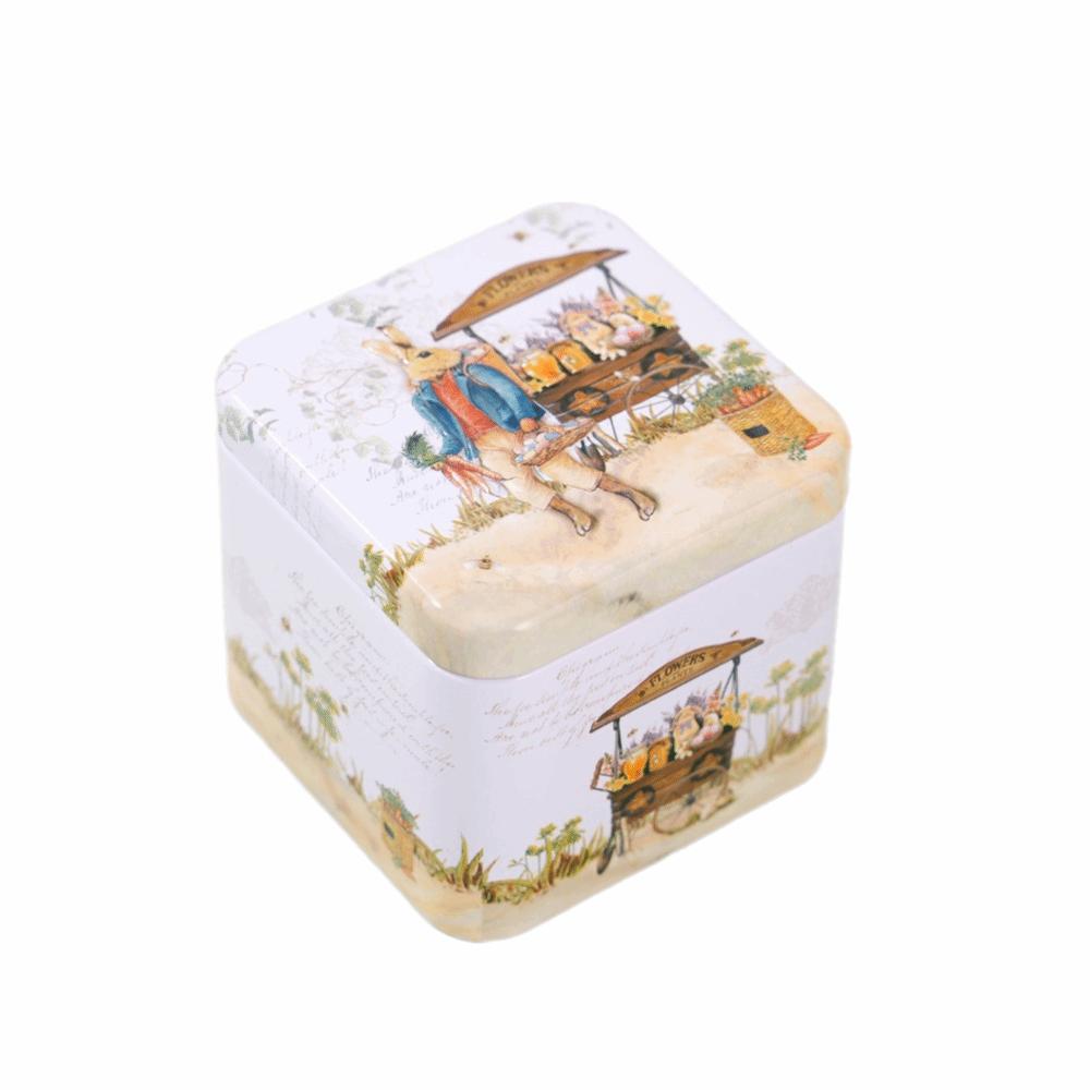 Empty Box Easter Gifts Box Square Shape Easter Egg Box Rabbit Tin Storage Box  Easter Party