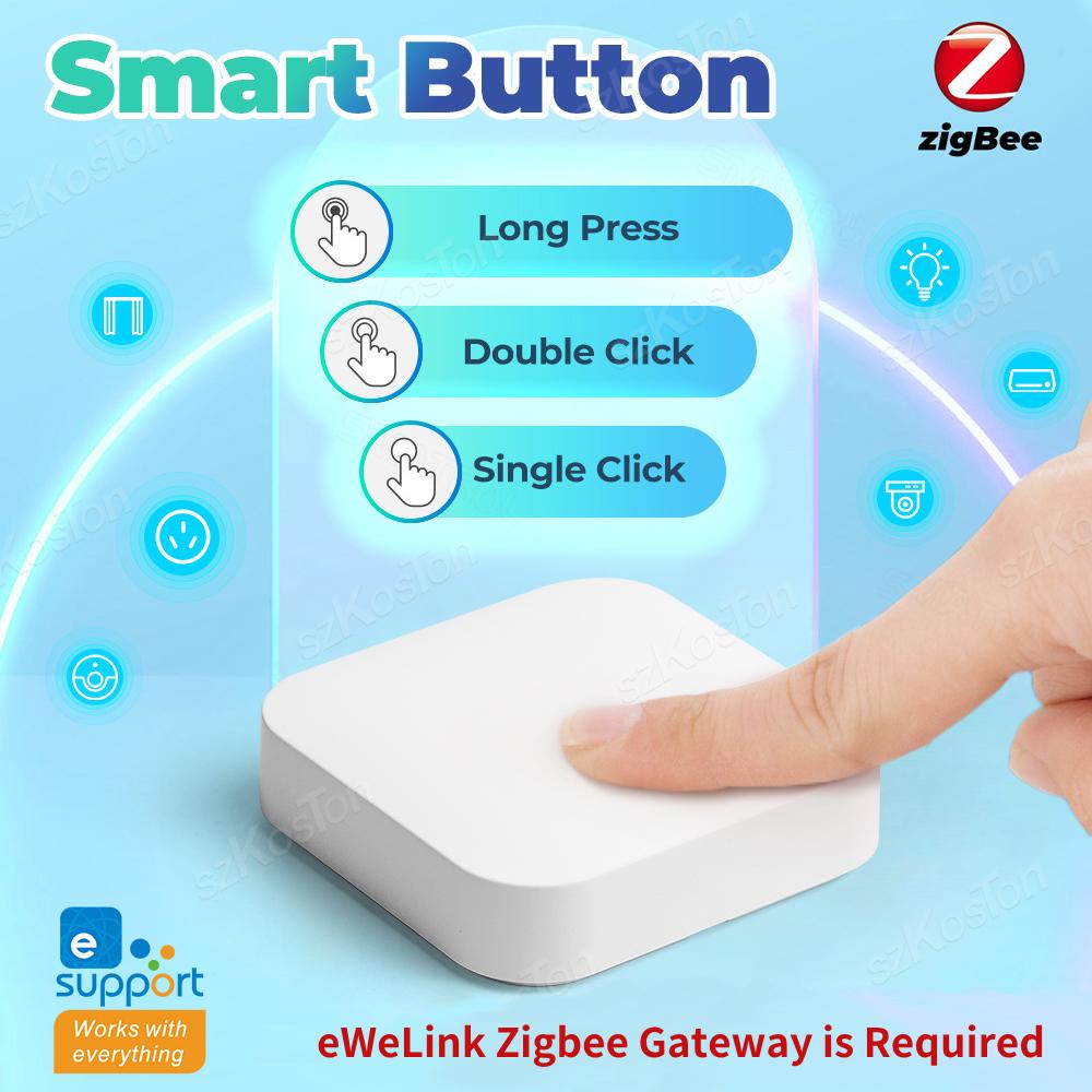 Приложение eWeLink ZigBee Smart Scene Switch Push Button Умная домашняя автоматизация Беспроводной пульт дистанционного управления Работает с ZigBee Gateway Hub