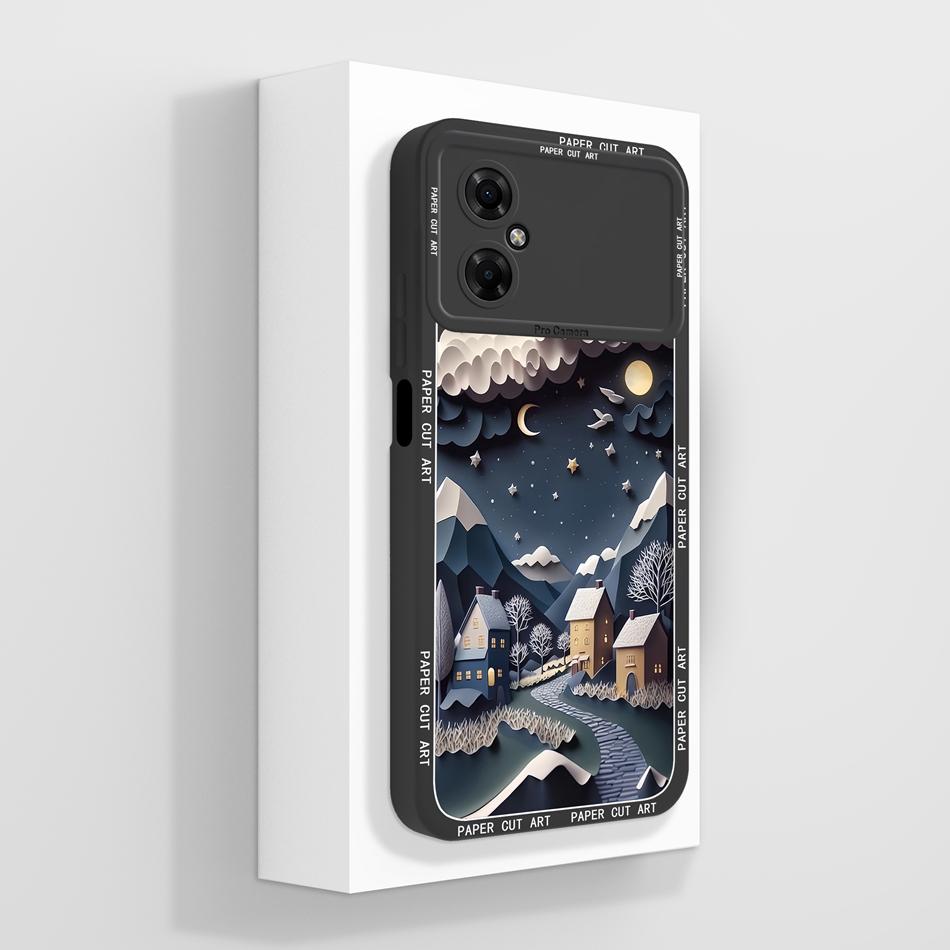 Простой милый чехол для Redmi Note 11R 5G Задняя крышка Мягкий жидкий силикон Funda Ударопрочный Полная защита Защита для телефона Coque