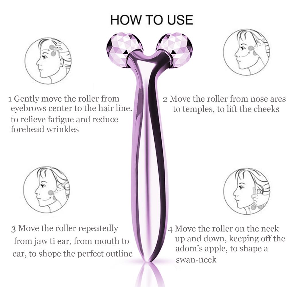 3D роликовый массажер 360 вращающийся тонкий массажер для лица в форме всего тела лифтинг массаж лица средство для удаления морщин