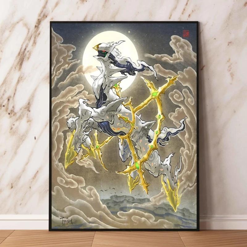 Lugia Ho-Oh Pokemon Unframed Canvas Painting Comic Themed Anime Wall Decor  Unique Collection Enhance Your Living Space