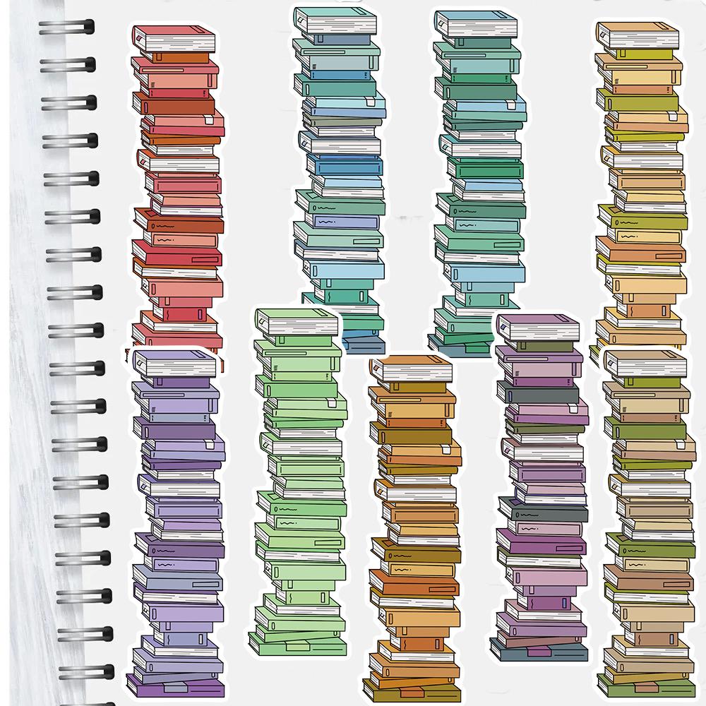 30 шт. Стопка книг Трекер чтения Креативный стиль Страница Чтение Книжное искусство Декор Пейзаж Маркировка Подарок Креативные карточки Закладки