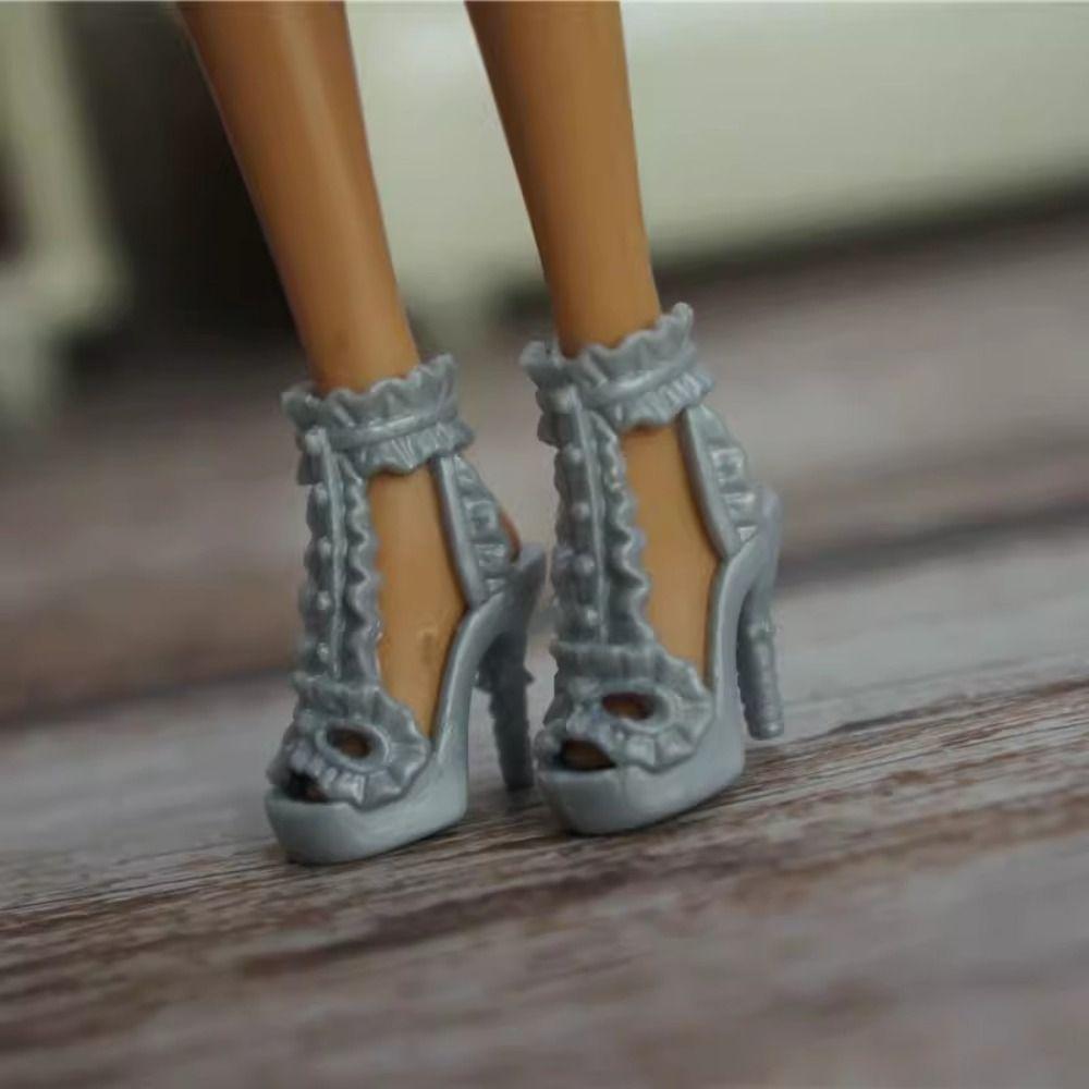 Plastic Female Doll Boots Fashion Dolls Accessories High Quality High Heels Shoes  Doll Accessories